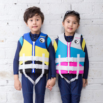 Professional childrens life jacket buoyant vest in large boys and girls child snorkeling drifting swimming vest