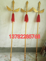 2016 new film and television Peking opera martial arts training supplies performance props wooden eighteen weapons phoenix wings flowing gold clang