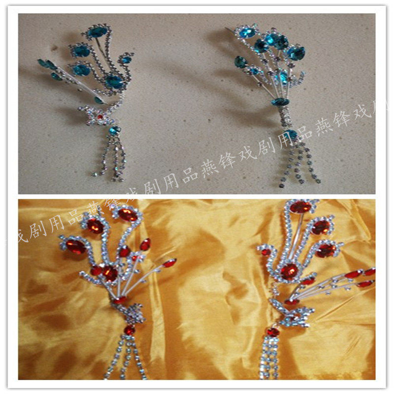 Beijing Theatre Drama Products Flower Dan Young Dan Ancient Baotou Hearts with Colorful Wood Drilling Little Fengfeng