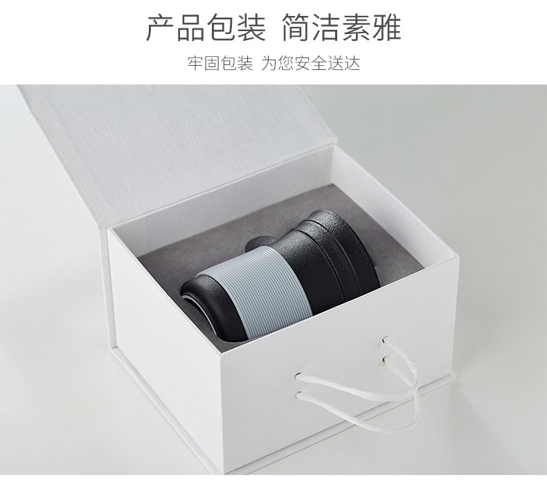 Small ceramic cups kung fu tea cup of Japanese white porcelain crack cup single travel office cup suit with the filter cover