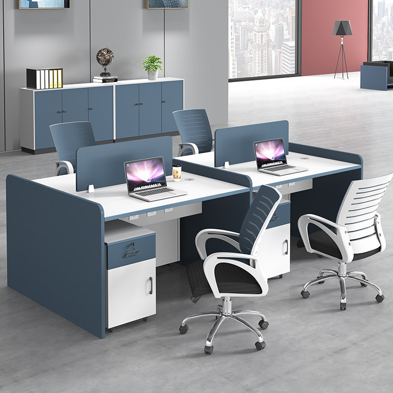 Staff desk 2 4 6 - person station screen screen partition office card office desk and chair combination is simple modern