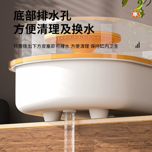 Резервуар для разведения черепах, ящик для черепах, домашний экологический ландшафт, специальная роскошная вилла для бразильских черепах с крышкой, дренажем и платформой для загара.