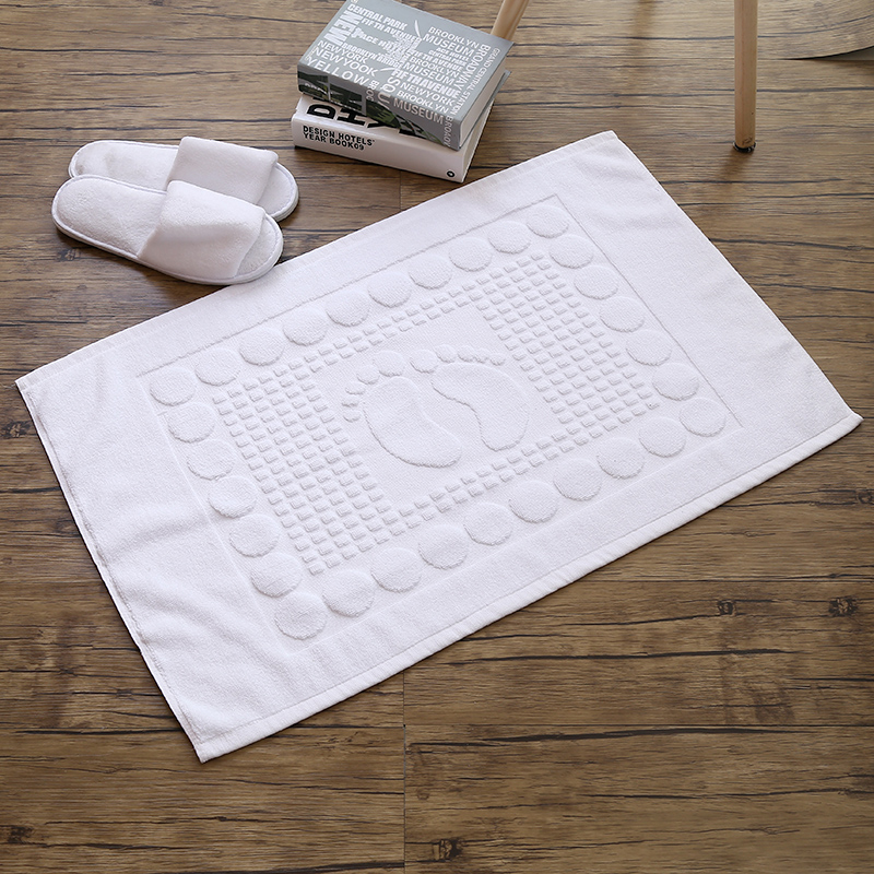White floor mat cotton padded Star hotel shower home bathroom hotel bathroom non-slip mat foot bath stool towel