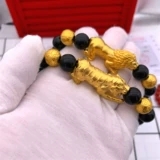 Долговечный медный металлический браслет из натурального камня