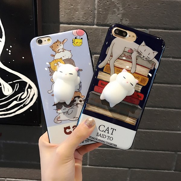 解压发泄 金锐 捏捏猫咪 苹果iphone6/6s/7/7plus 手机壳 优惠券折后￥14.8包邮（￥19.8-5）