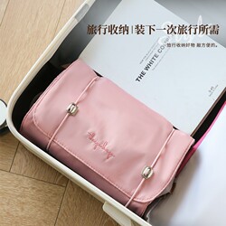 Travel Cosmetic Bag Partition Portable Toiletries Foldable Skin Care Storage Bag Girl Travel Essential Supplies Handy Gadget