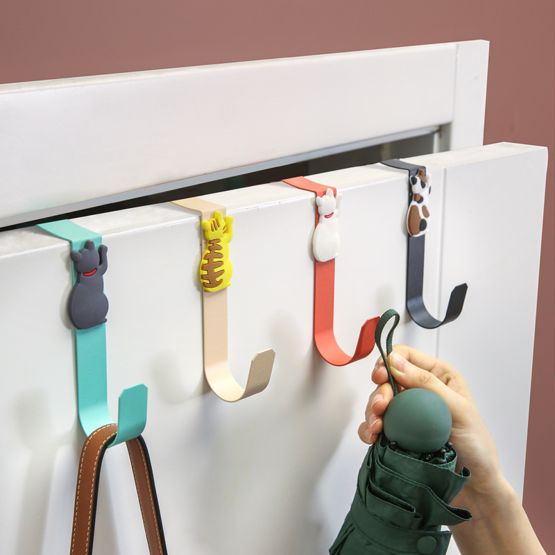 Post-door rear hanger free of punch Xuanguan door Behind clothes hanger cabinet door upper hanging rack containing deviner office table