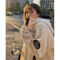 Wei Yanni Santa Rita winter New thickened windproof hooded fleece jacket sweater top women