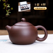 Ziyu Yixing purple clay teapot teapot handmade squash hole large capacity Xishi original mine purple mud old worker