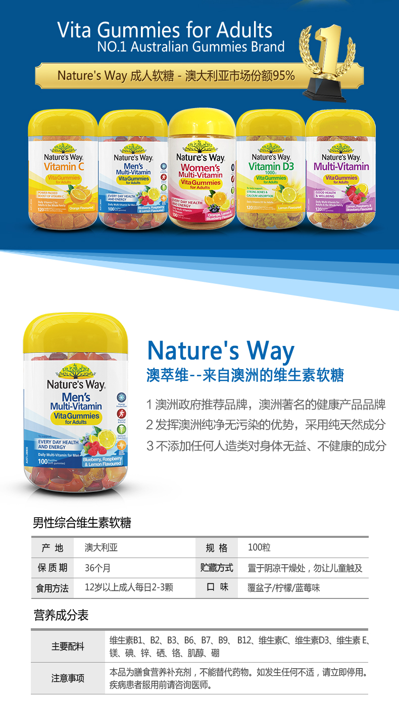 Natures cách nam vitamin tổng hợp 100 viên nang bổ sung khoáng chất người lớn Úc - Thức ăn bổ sung dinh dưỡng thực phẩm chức năng bổ mắt