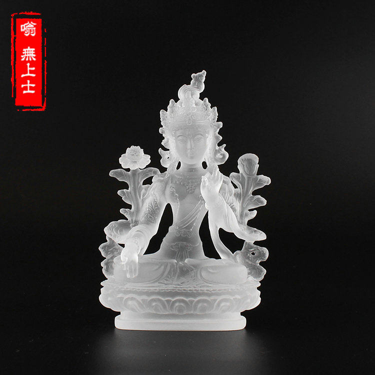 Glazed Whiteness Mother Ancient Method Glazed White Degrees Mother Buddha Stash of Concealed Carry-on-the-Sonic Small Buddha Statue