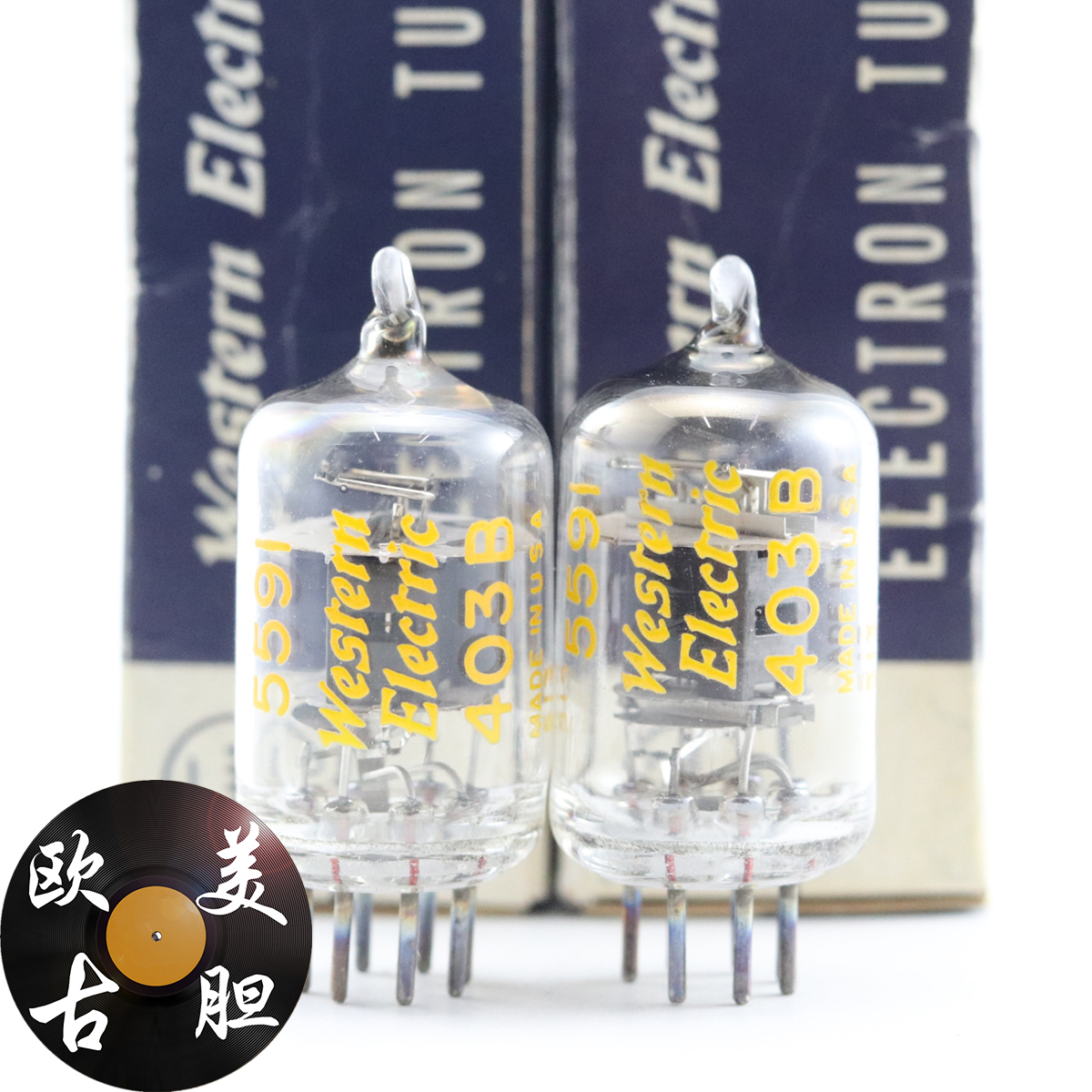 A batch of new American original box West Electric 403B 403A 6AK5 6J1 5654 EF95 square ring electronic tube