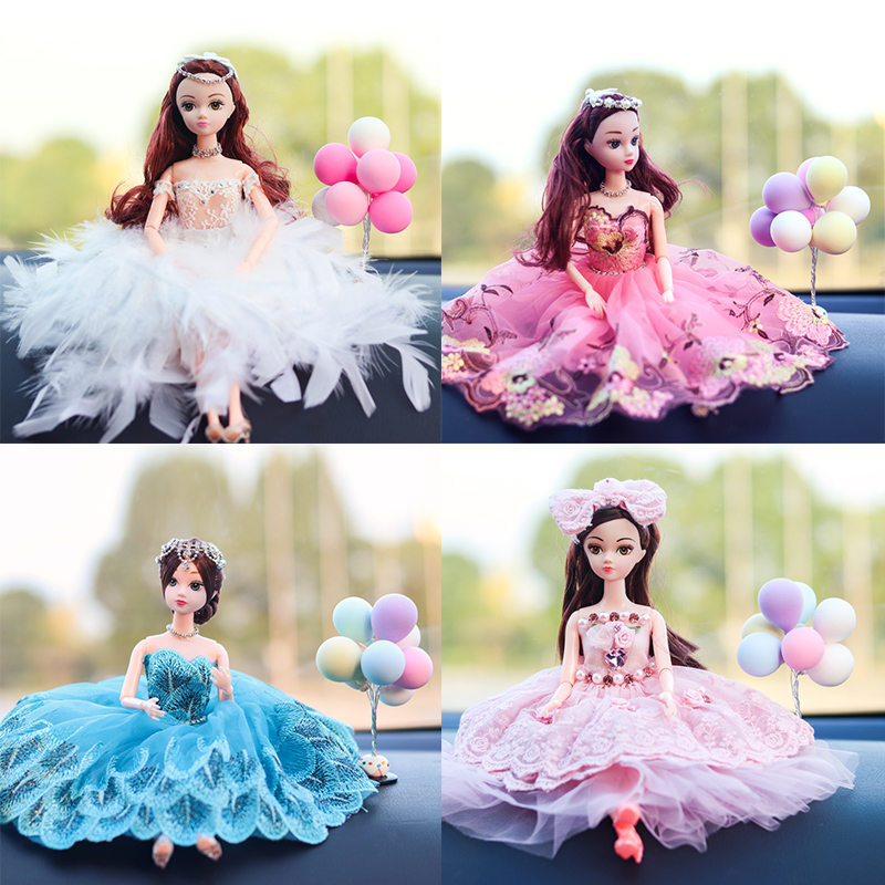 Doll car interior decoration girl net red creative princess personality cute shaking sound car goddess model