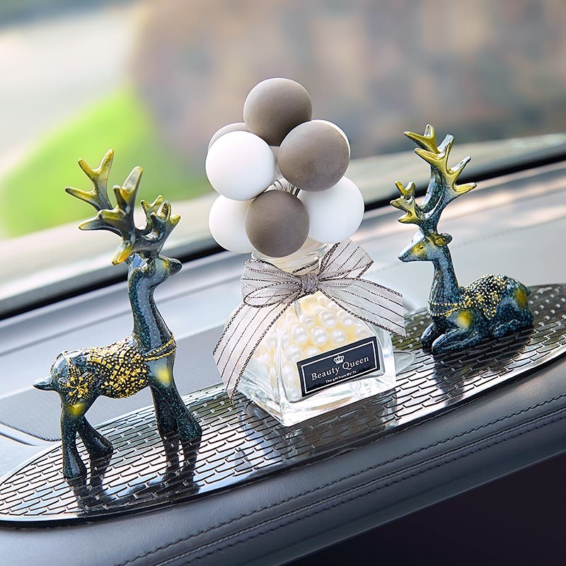 One Road Safe Deer Car Interior Decoration Swing Piece Personality Creative Car Supplies Big Full Women's Car Perfume Men