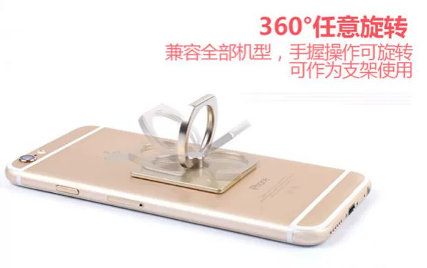 Điện thoại di động khóa vòng khóa vòng đeo kim loại dán Apple 8 Huawei nói chung kim loại từ khóa lười nam và nữ vivo Apple X phụ kiện vòng đa chức năng gọi flash siêu mỏng - Nhẫn