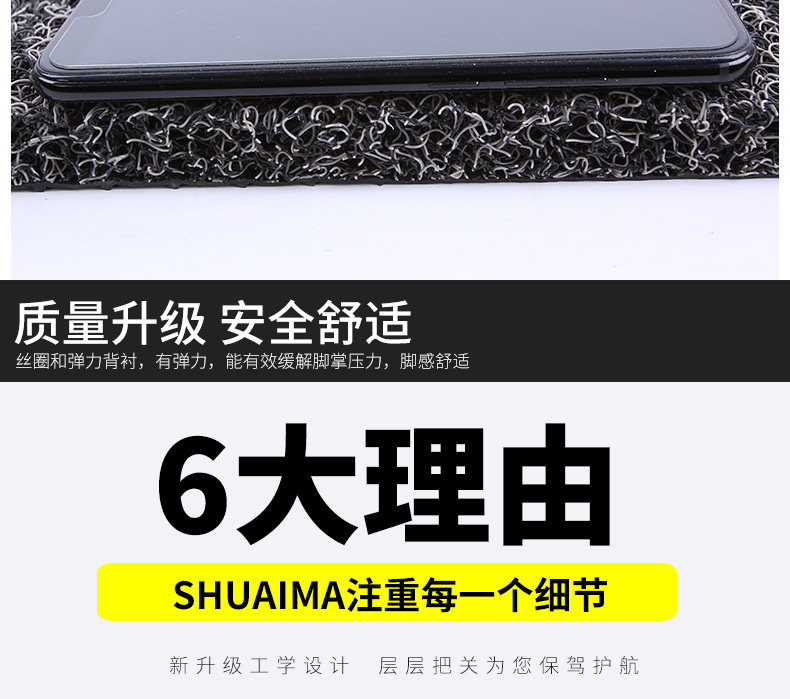 Wire Loop Car Floor Mats Can Be Freely Cut, Carpet-Style Brushed Car Mats with Wire Loops, Non-Slip Silicone Thickened Mats