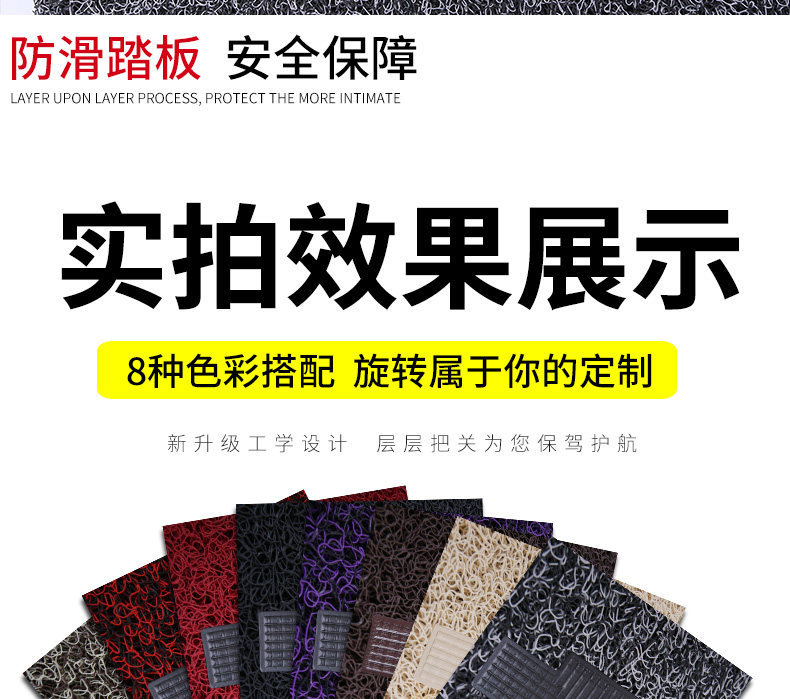 Wire Loop Car Floor Mats Can Be Freely Cut, Carpet-Style Brushed Car Mats with Wire Loops, Non-Slip Silicone Thickened Mats