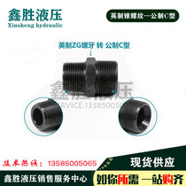 Hydraulic oil pipe joint Inform transfer-to-public size head bell-horn C-type external thread 2 points 3 points 4 straight through variable diameter