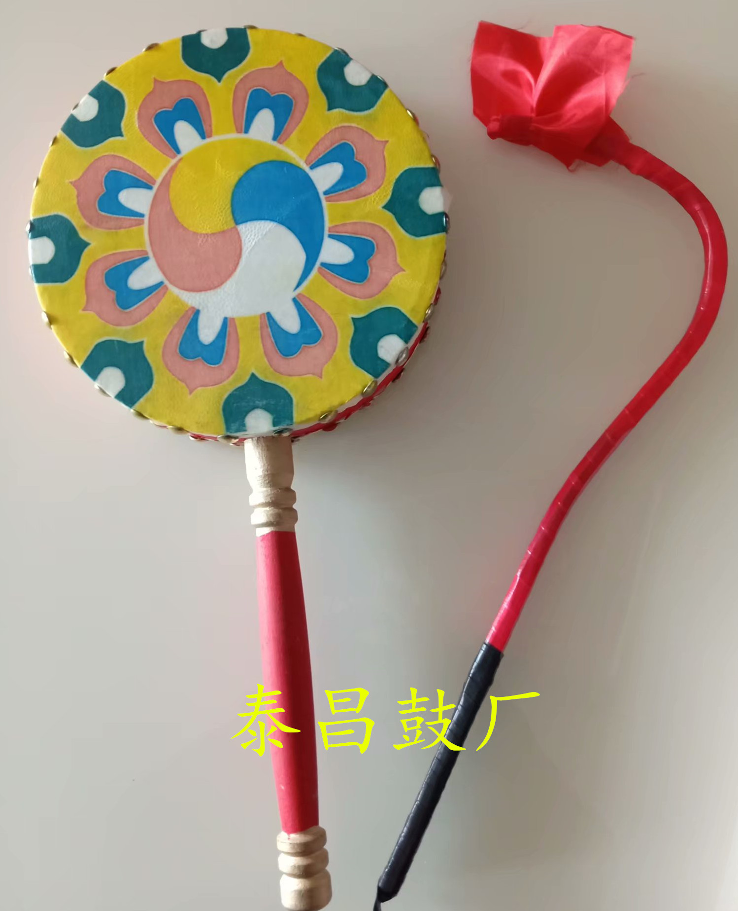 Tibetan Hot Bar Dance Props Drum Buffalo Leather Adult Children Students 20 20 23 25 30cm 30cm Badrum