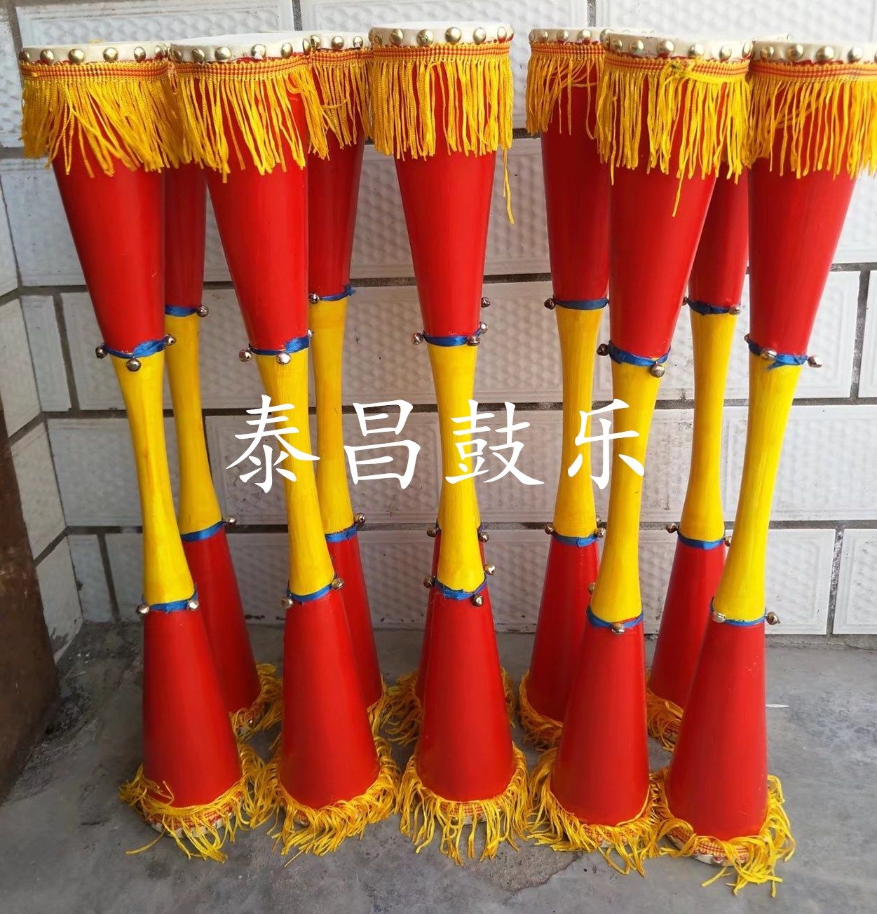 Yao nationality drum long drum children's thin waist drum national dance drum cowhide drum adult drum props drum