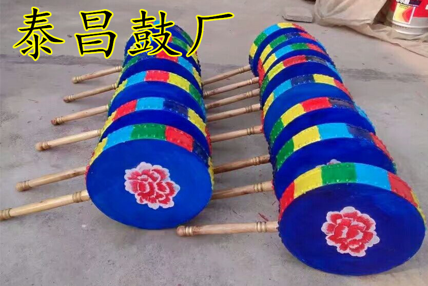 Tibetan Hot Bar Dance Props Drum Buffalo Leather Adult Children Students 20 20 23 25 30cm 30cm Badrum