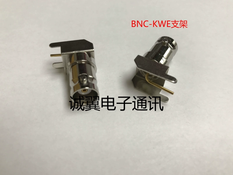 Đầu nối RF BNC-KWE khung hoàn toàn bằng đồng BNC/Q9 ổ cắm đầu cái tấm cắm tấm hàn uốn cong 90 độ