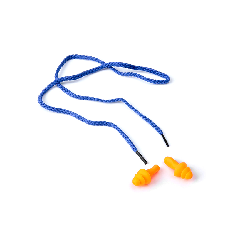 Jianshibang soundproof Christmas tree earplugs 1270 with line learning industrial labor insurance noise reduction swimming waterproof belt rope silicone