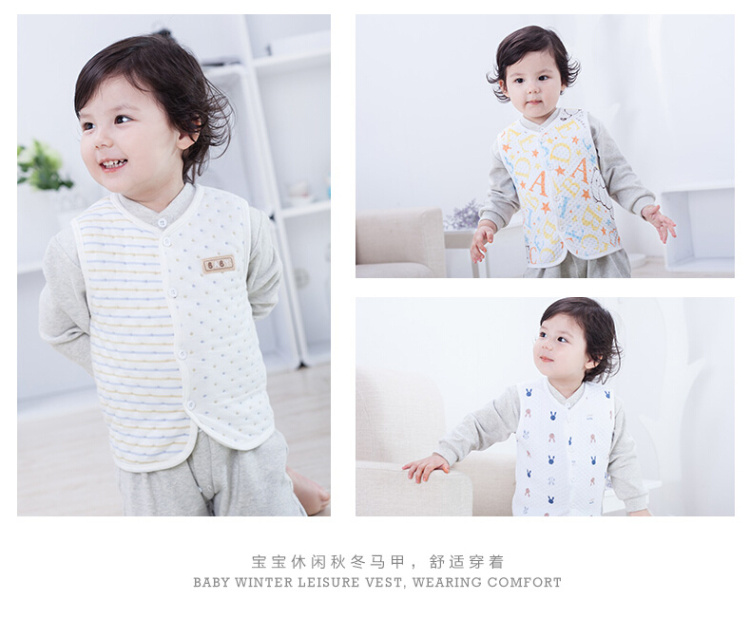 Nam cực trẻ em vest nam và nữ cotton vest vest bé coat dày bé quần áo mùa thu quần áo trẻ em