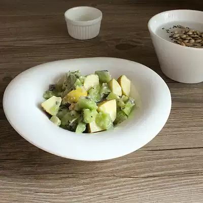 Ceramic pure white reverse side cap bowl irregular bowl salad snack plate dessert bowl shallow bowl soup plate small fried plate snack plate