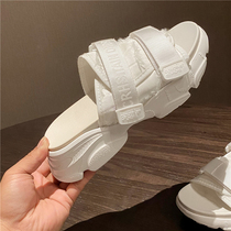 Daddy slippers female 2021 new baby with Velcro muffin thick bottom sports sandals female ins tide