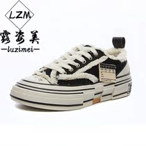 2021 trendy shoes girls pop beggar autumn Net red students Joker Korean version of Super fire breathable thick bottom canvas shoes children