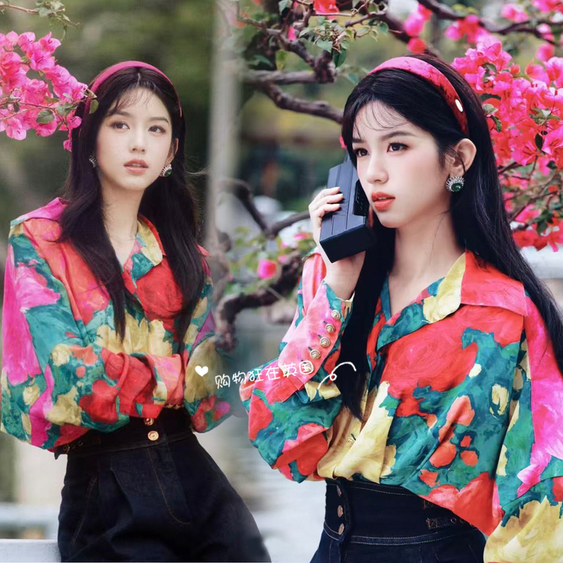 26 Summer Discount Season, the Same Style as Zhou Ye'S: Balmain European Purchasing Agent's Women's Printed Shirt Dress