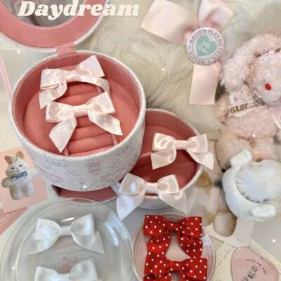 Lolita Japanese-made ribbon high-gloss bow cute and versatile hair clips in stock