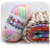 Секция окрашенной молочно-хлопковой нити, 5-прядная детская шерстяная нить средней толщины, вязаный крючком шарф ручной вязки из детской шерстяной нити, толстая нить, бесплатная доставка