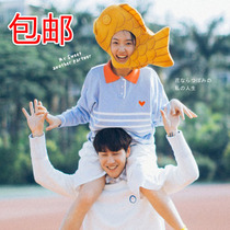 Day Series Lin Small Residence Co-style Carp Burning Headgear Creative Brigades to Blame Wedding photo lovers to write real photo props