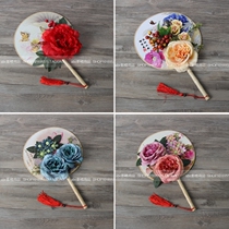 Shadow Building Photography Props China Wind Womens Style Round Fan Ancient Clothing Fans Performance Walk Show Fan Square Dance Fan