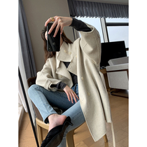 Goo Custom Double Face Wool Coat Woman 2020 Autumn Winter New High-end Temperament A Short Fur Coat