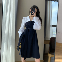 Goo Custom Hide Cyan Dress Dress 2022 Spring Dress New Cashew Lean Temperament goddess Van Bubble Sleeveless short dress