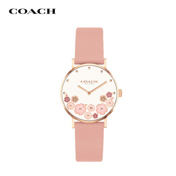 Coach/Coach Watch for Women Perry Series Tea Rose Calfskin Watch Quartz Women's Watch Chinese Valentine's Day Gift