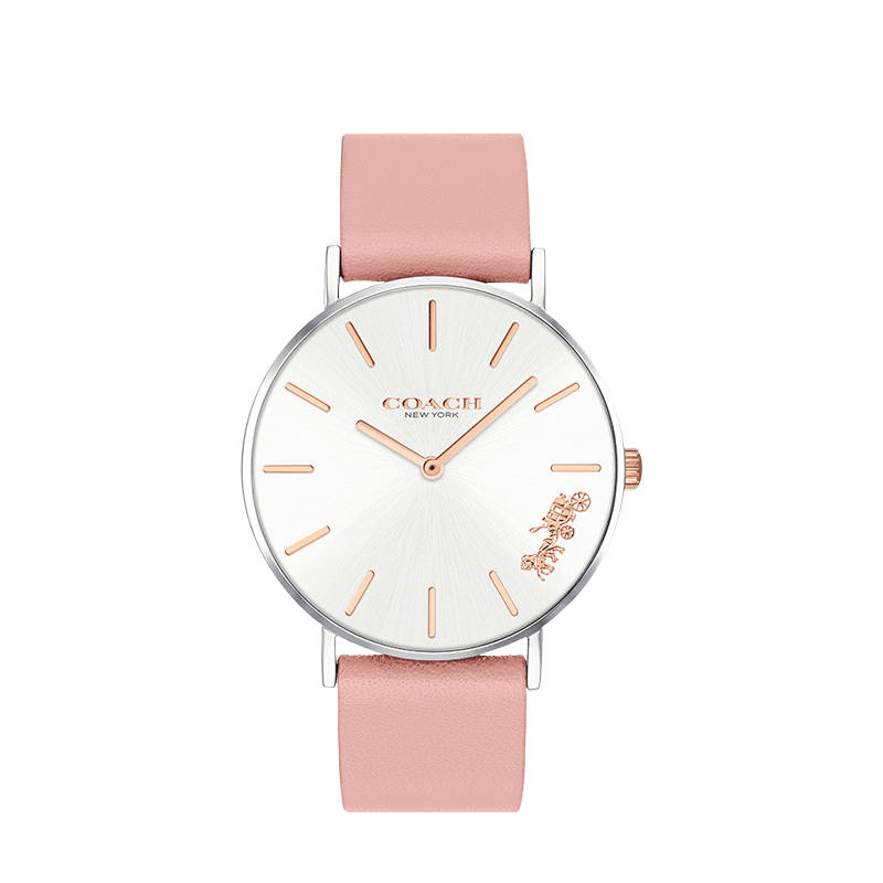 Coach Watch Women's Watch Pink Calfskin Leather Quartz Women's Watch Gift for Girlfriend