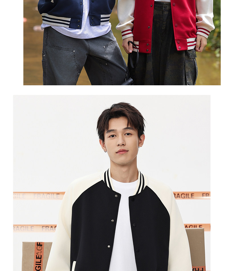 товар из китая 定制棒球服卫衣印logo字高端重磅班服工作服外套长袖开衫定做情侣 Jian Yue