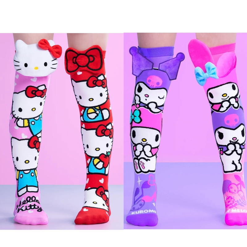 Cross-Border Popular 3D Cartoon Socks Kuromi Kt Cat Internet Celebrity Trendy Socks (in Stock) Suitable for Adults and Children