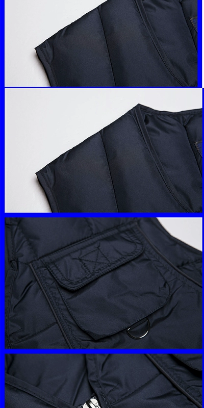 Mùa thu và mùa đông quần áo trung niên nam lớn bỏ túi vest kẹp xuống áo ấm bằng vải vest khoác vest nữ