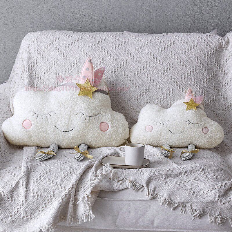 Mao tweed in pillow net red bedroom head crown pillow princess wind lovely pink clouds cushion young lady
