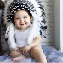 ins indie chief feather headwear children shooting props hat crown headwear party decorations for photos