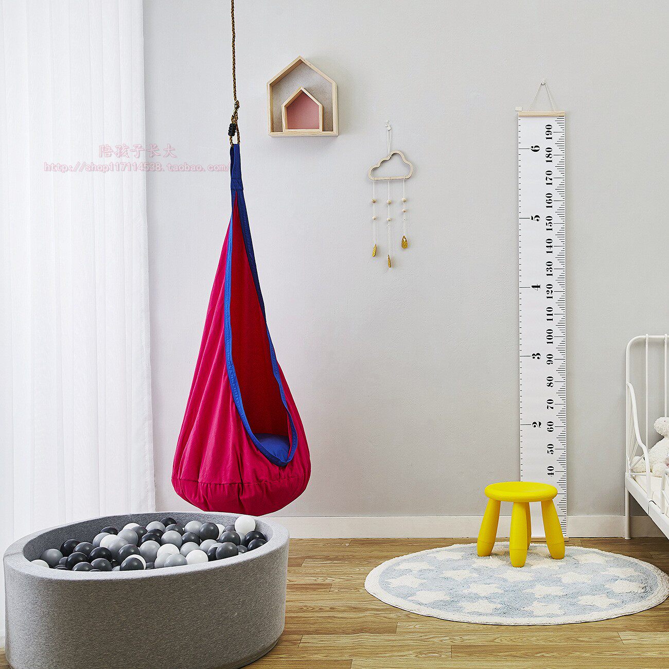 Nordic infant swing indoor children Nordic Ikea Ikea furniture outdoor hanging chair basket for home swing set