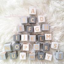 INS Nordic 26 English letters Solid wood blocks Personalized building blocks Baby decorations Childrens room