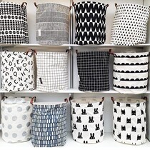 Nordic toy storage bucket dirty clothes basket foldable canvas dirty clothes basket oversized laundry basket dirty clothes storage