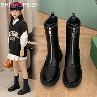 Martens, ботинки, детские флисовые короткие сапоги для принцессы, 2024 года, средней длины, для подиума