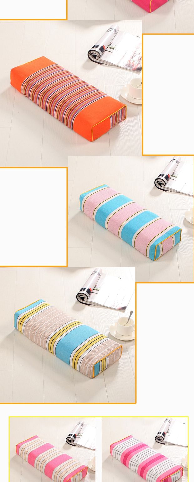 [Tòa nhà nhỏ Kapok] xuất khẩu gối chính hãng Gối kiều mạch vải cotton bảo vệ đốt sống cổ tử cung gối vuông - Gối gối đỡ cổ